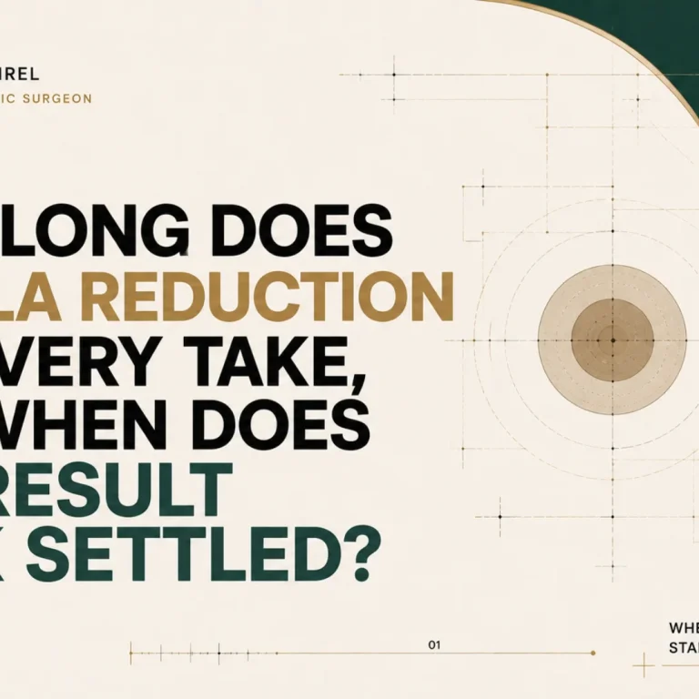 How long does areola reduction recovery take, and when does the result look settled